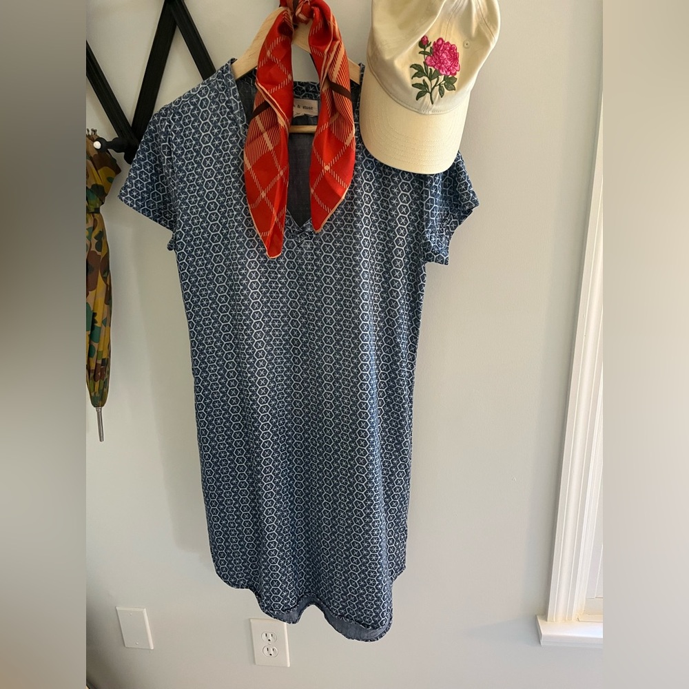 Cloth & Stone Indigo Star Pattern Top